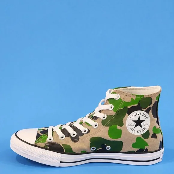 Converse CTAS High Top Archival Camo Print Canvas Unisex Sneakers 166714F NWT - Picture 3 of 6